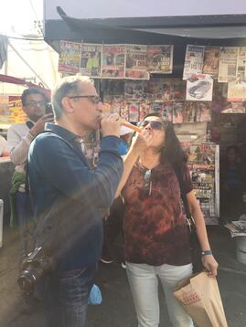 Eating Churros near Carmen convent