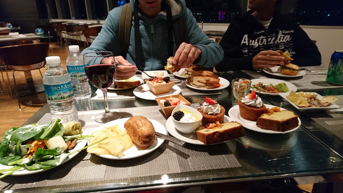 Mexico City Hilton food spread