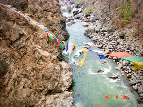 Prayer flags and streams