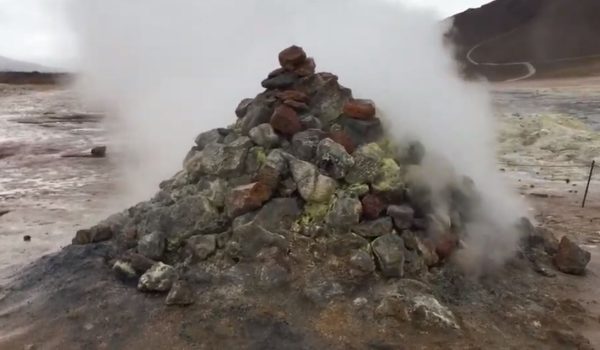 Hverir, a large geothermal field