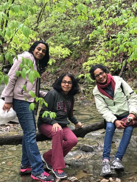 A happy stream crossing