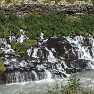 Hraunfossar waterfalls in Borgarfjörður