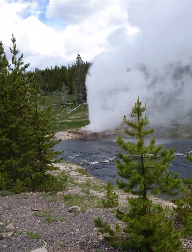 Riverside geyser