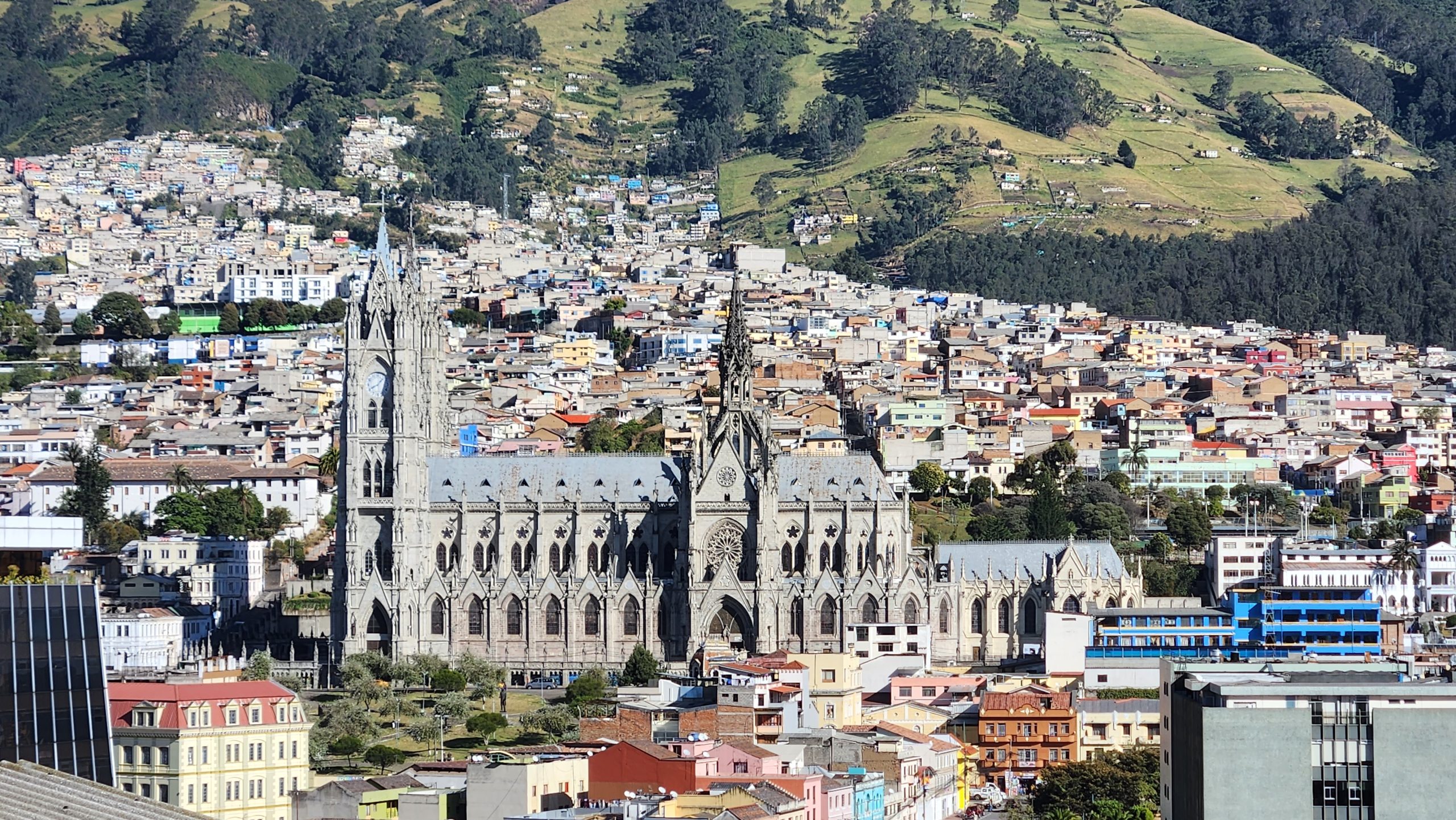 View from a hillock in Quito