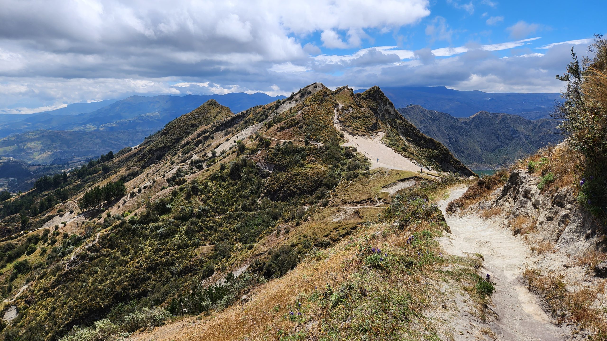 The hiking path Quilotoa rim hike