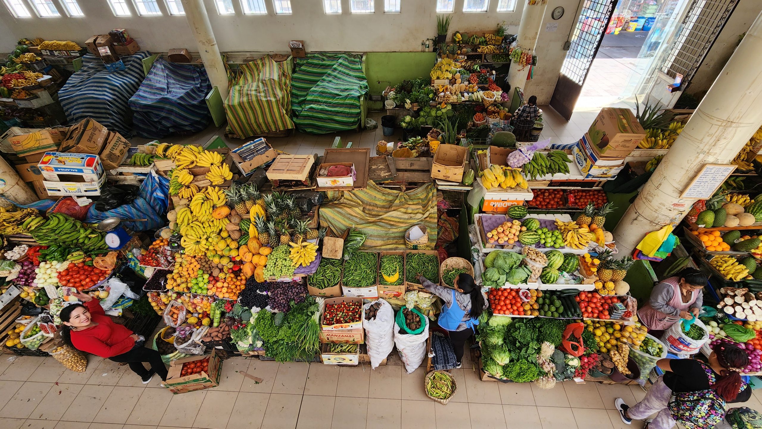 Fruit, flowers, veggies and meat markets