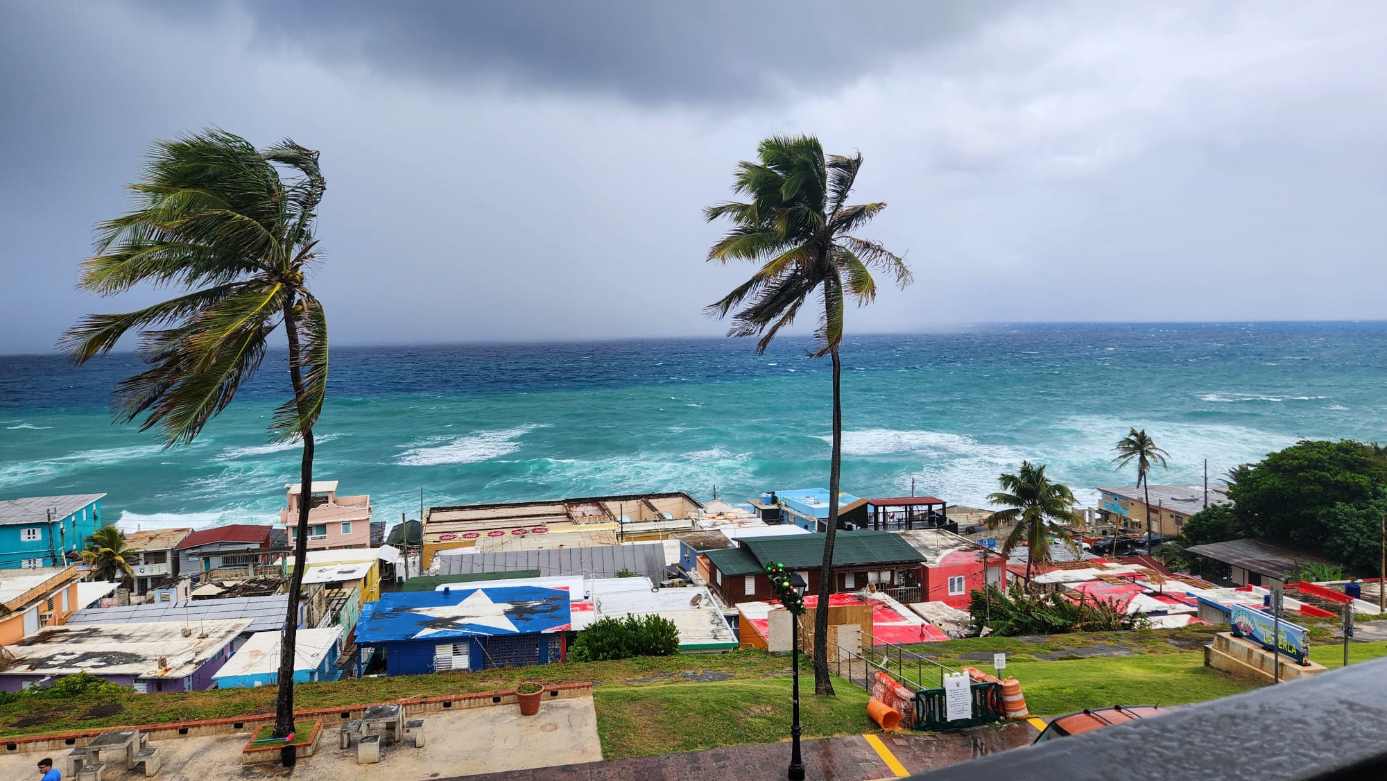 The beach in rough weather