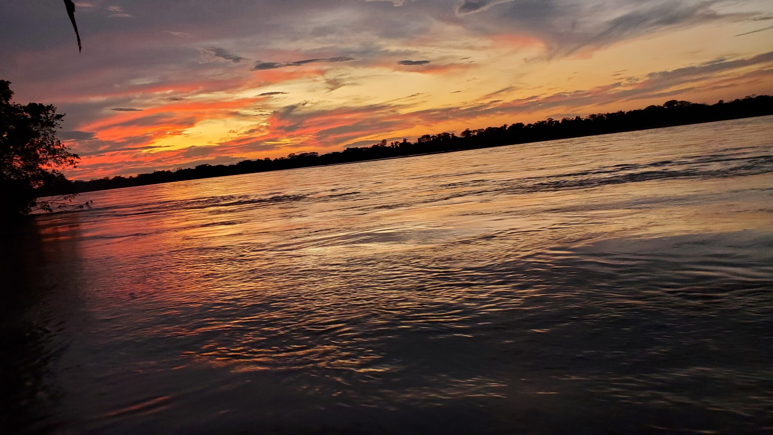 Sunset on the Amazon