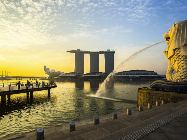 The lion at Merlion Park